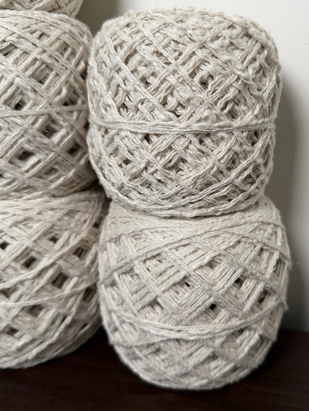 Reclaimed Cotton Blend DK/Sport Yarn 1296-1374 Yds Oatmeal 600g (7 Cakes)
